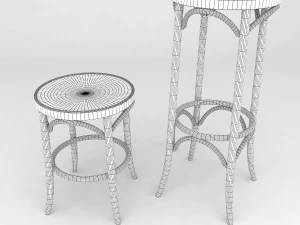 k11 bentwood stool 3D Model