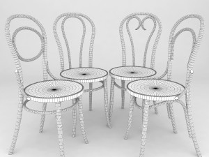 k12 bentwood chair 3D Model