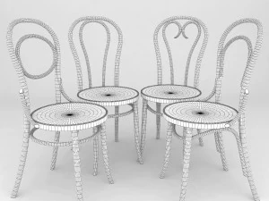 k12 bentwood chair 3D Model