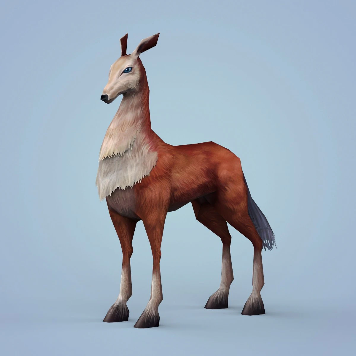 fantasy beautiful deer 3D Model .c4d .max .obj .3ds .fbx .stl .blend 