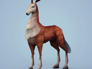 fantasy beautiful deer 3D Model