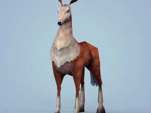fantasy beautiful deer 3D 모델