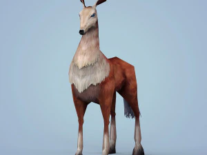 fantasy beautiful deer 3D Model