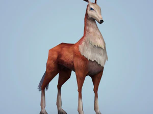 fantasy beautiful deer 3D Model