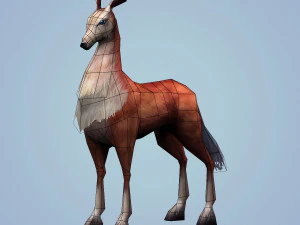 fantasy beautiful deer 3D Model