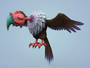 fantasy cartoon vulture 3Dモデル