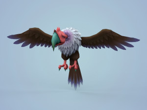 fantasy cartoon vulture Model 3D