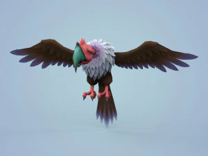 fantasy cartoon vulture 3D Model