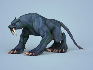 fantasy monster leopard 3D Model
