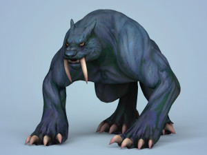 fantasy monster leopard Modèle 3D