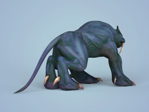 fantasy monster leopard Modèle 3D