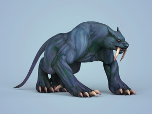 fantasy monster leopard Modèle 3D