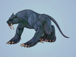 fantasy monster leopard Modèle 3D