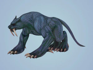 fantasy monster leopard 3D Model