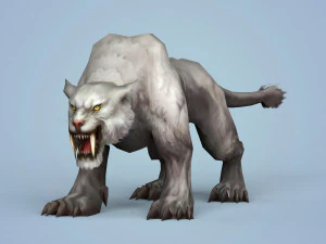 काल्पनिक हिम बाघ 3D मॉडल