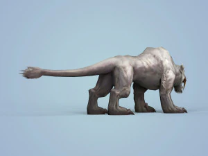 काल्पनिक हिम बाघ 3D मॉडल