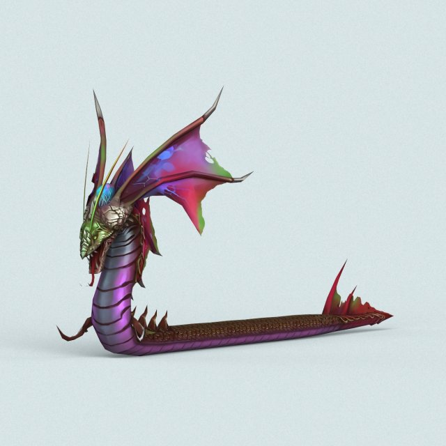 cartoon monster dragon 3D Model .c4d .max .obj .3ds .fbx .stl .blend 