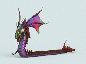 cartoon monster dragon 3D Model
