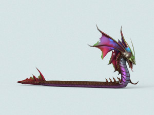 cartoon monster dragon 3D Model