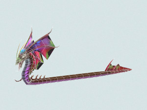 cartoon monster dragon 3D Model