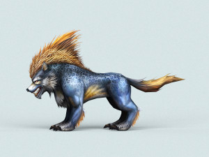 fantasy cartoon wolf 3D Модель