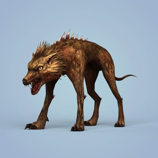 fantasy monster dog Modelo 3D .c4d .max .obj .3ds .fbx .stl .blend 