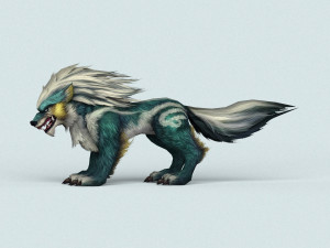fantasy monster warrior wolf 3D 모델