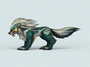 fantasy monster warrior wolf 3D Model