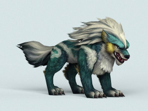 fantasy monster warrior wolf 3D 모델
