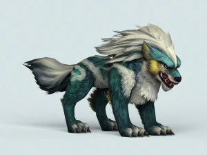fantasy monster warrior wolf 3D Model