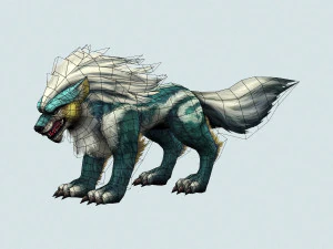 fantasy monster warrior wolf 3D Model
