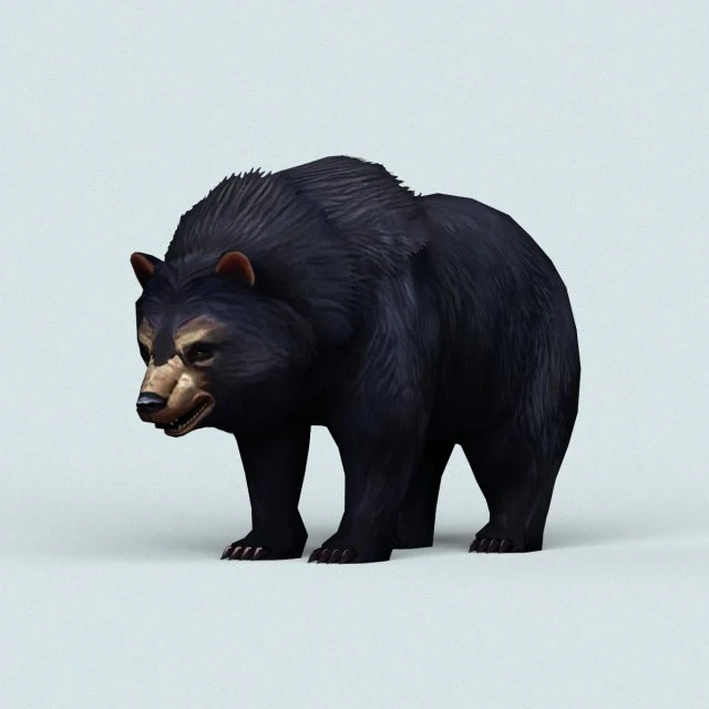 wild bear 3D Model .c4d .max .obj .3ds .fbx .stl .blend 