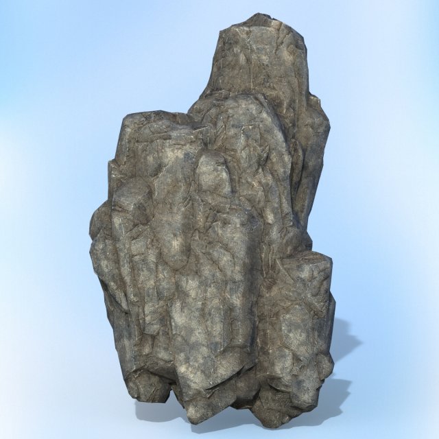 game ready realistic rock 01 Model 3D .c4d .max .obj .3ds .fbx .stl .blend 