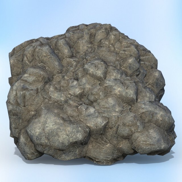 game ready realistic rock 09 3D Model .c4d .max .obj .3ds .fbx .stl .blend 