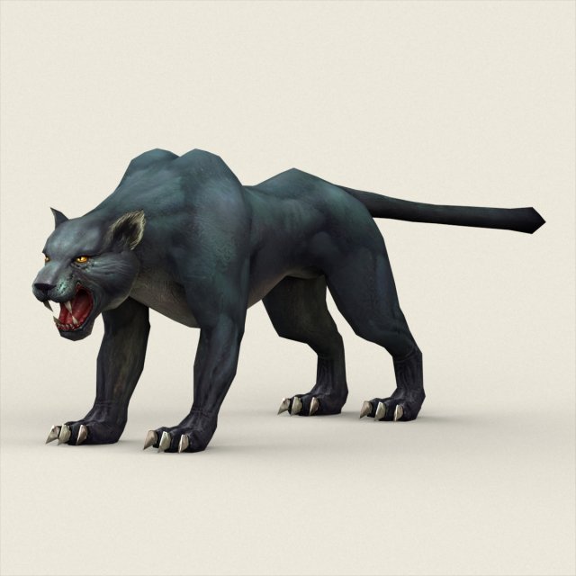fantasy black panther 3D-Modell .c4d .max .obj .3ds .fbx .stl .blend 