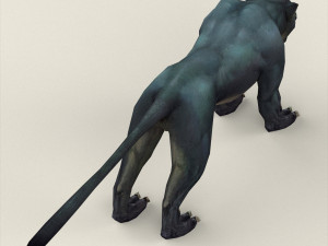 fantasy black panther 3D-Modell