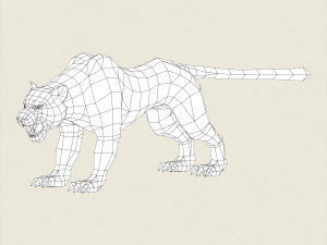fantasy black panther 3D-Modell