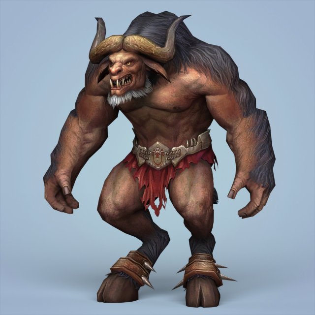 fantasy monster warrior bull Modelo 3D .c4d .max .obj .3ds .fbx .stl .blend 