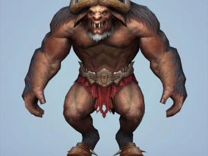fantasy monster warrior bull 3D Model