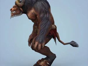fantasy monster warrior bull 3D Model