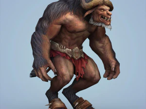 fantasy monster warrior bull 3D Model