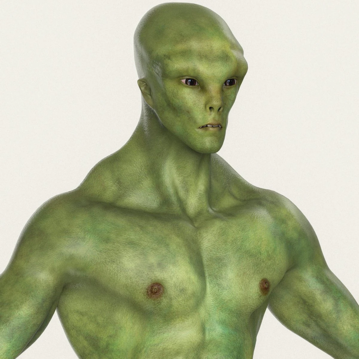 realistic male alien 01 3D Model .c4d .max .obj .3ds .fbx .stl .blend 