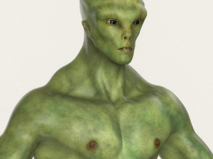 realistic male alien 01 3D मॉडल