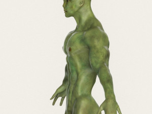 realistic male alien 01 3D Model