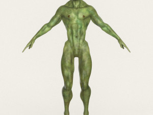 realistic male alien 01 3D Model