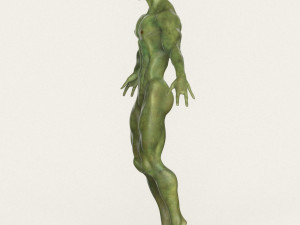 realistic male alien 01 3D Model