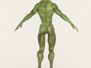 realistic male alien 01 3D Model