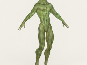 realistic male alien 01 3D Model