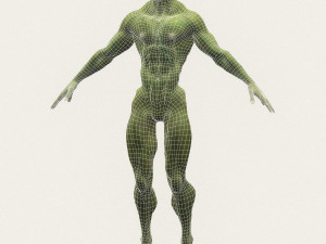 realistic male alien 01 3D Model