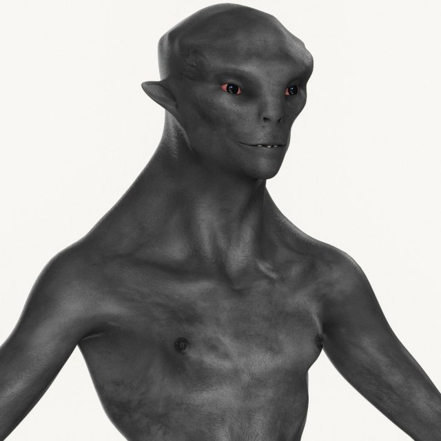 realistic male alien 02 3D मॉडल .c4d .max .obj .3ds .fbx .stl .blend 